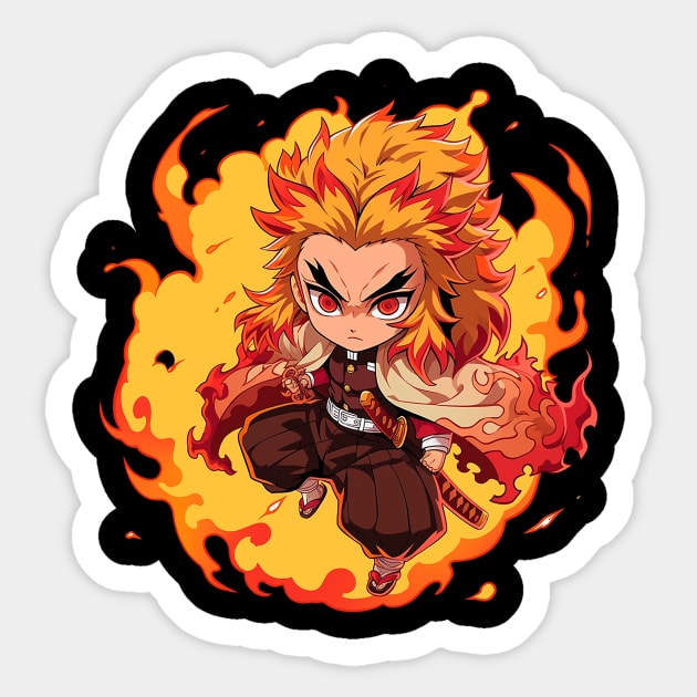 rengoku Sticker by sample the dragon